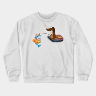 fishing dog crypto Crewneck Sweatshirt